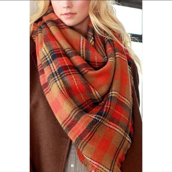 Pumpkin spice soft blanket scarf - Picture 2 of 2